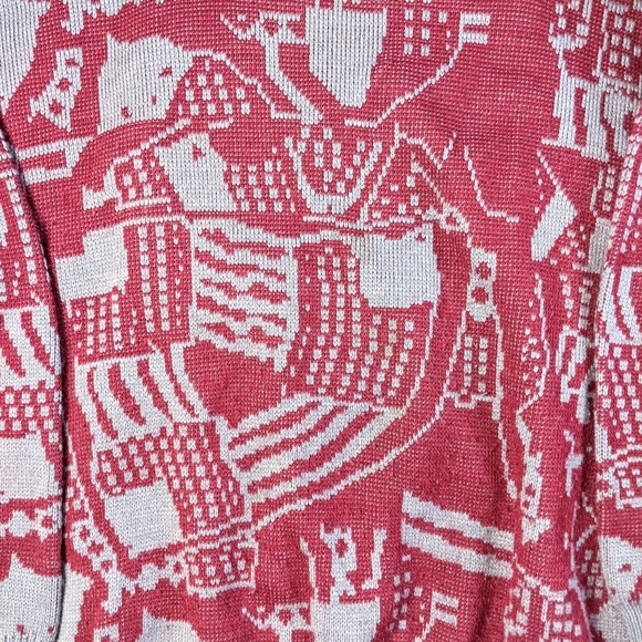 ✨SOLD✨Vintage 80s 90s Abstract Acrylic Sweater - Picture 4 of 7